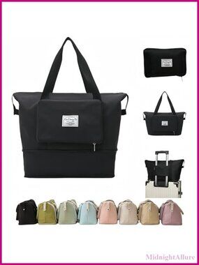 Foldable Expandable Travel Duffel Bag Dry Wet Sports Overnight 35L